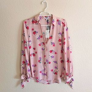 Express Pink Floral Long Sleeve